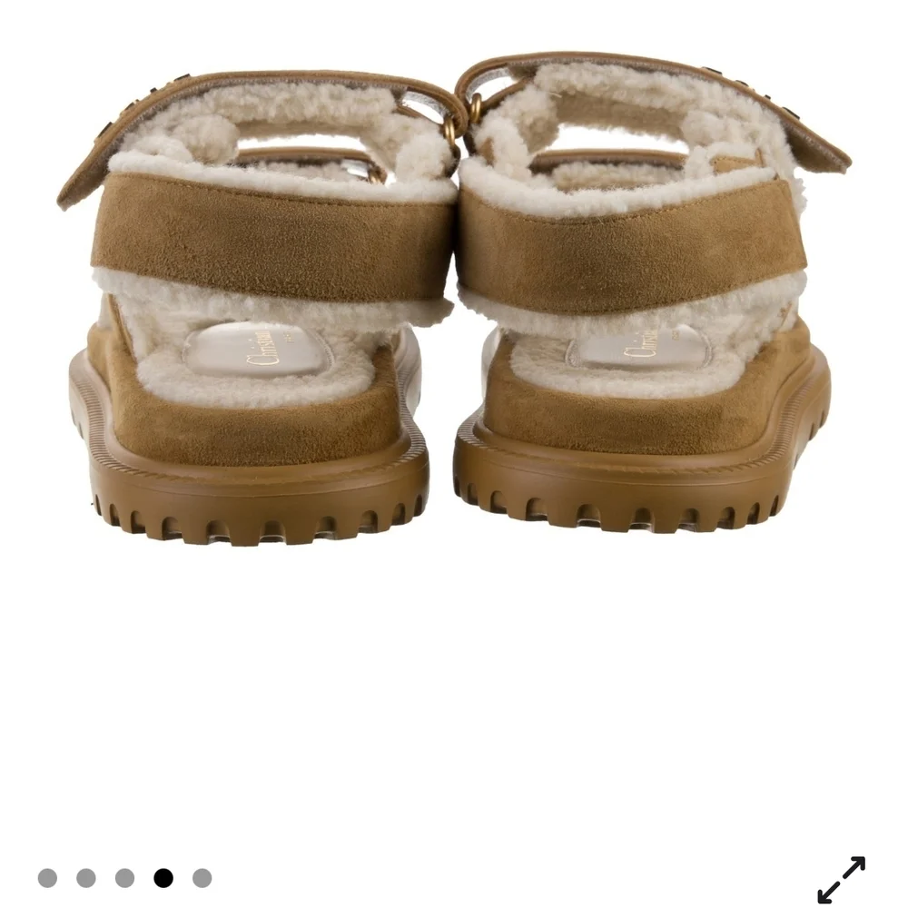 Dior Tan and Cream Sandals - Picture 4 of 5